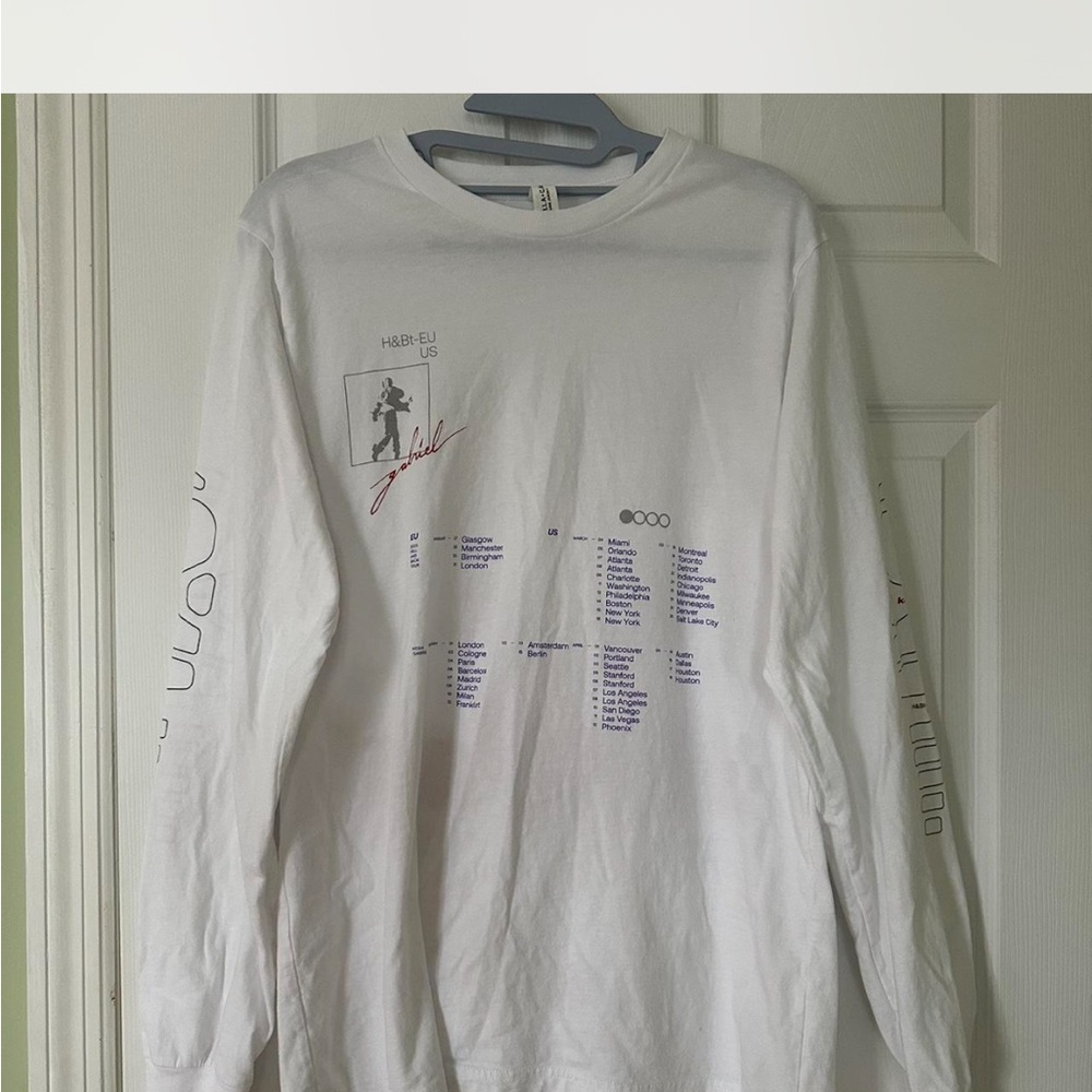 Bella Canvas White Graphic Long Sleeve Tee